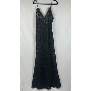 Rebecca Vallance Dixie Black Lace Maxi Gown Sample New w/ Tags